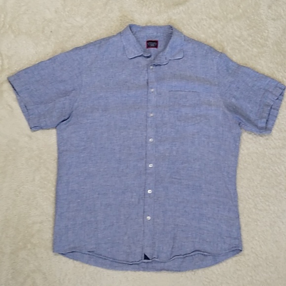 Untuckit Men's Linen Button Shirt Short Sleeve Size XL Tall - Picture 2 of 10